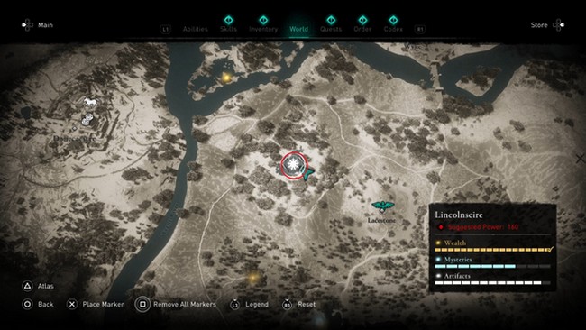 emplacements Symboles maudits Lincolnscire dans Assassin’s Creed Valhalla