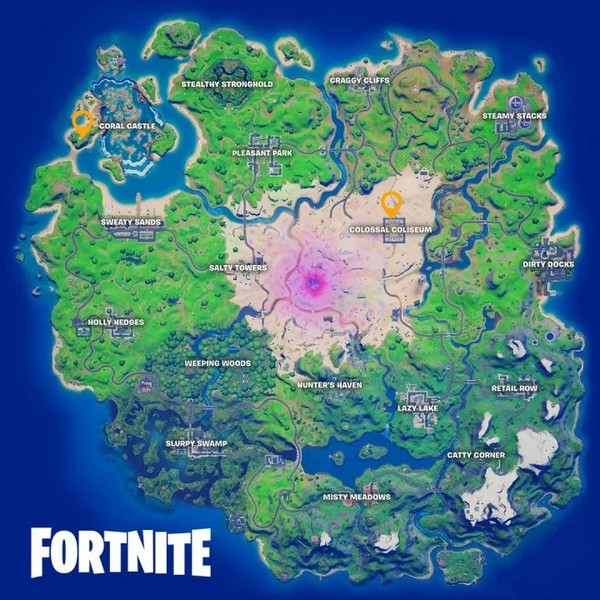 emplacements des statues de pierre dans Fortnite