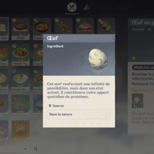 Œufs genshin impact