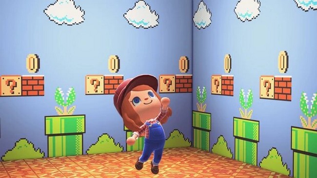 Les joueurs trouveront cette fresque dans leur boîte aux lettres après avoir téléchargé la mise à jour Animal Crossing Mario.