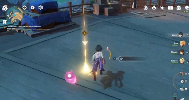 Continuez à chercher un emplacement approprié