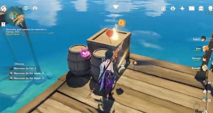 Descendez pour ramener les matériaux à Yanxiao