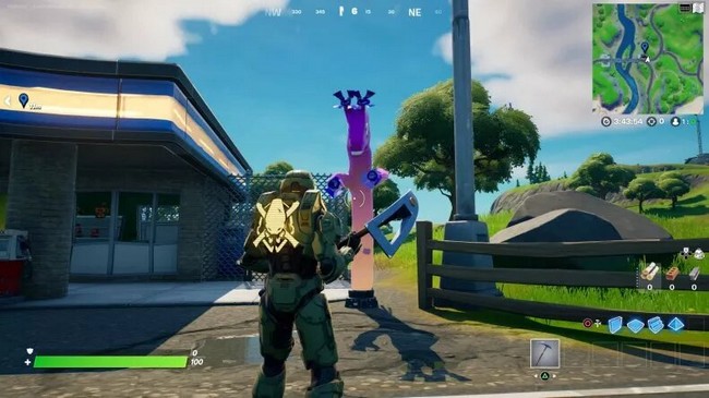 Emplacement d'un lama gonflable dans Fortnite