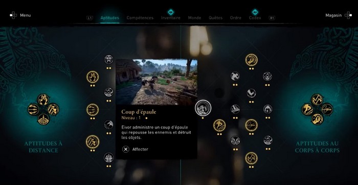 aptitude coup d'épaule