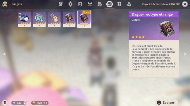 un daguerréotype pour prendre des couleurs en photo.