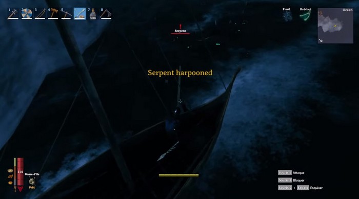 attraper le serpent des mers VALHEIM
