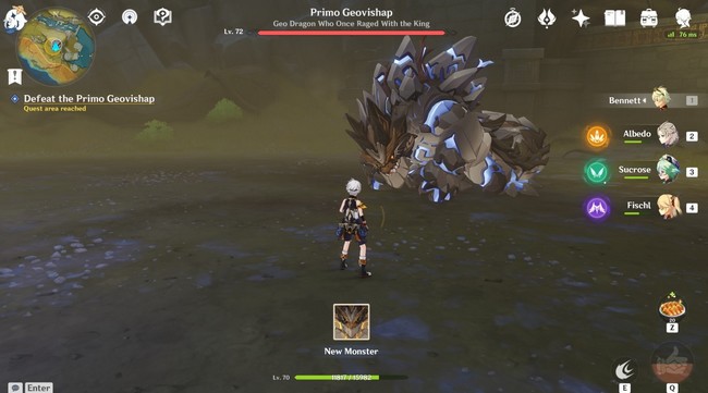 le Géosaurus antique dans Genshin Impact