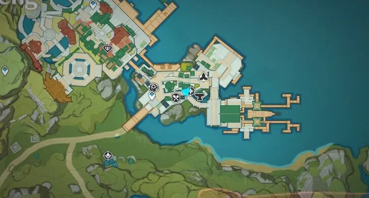 emplacement Lan dans Genshin-Impact