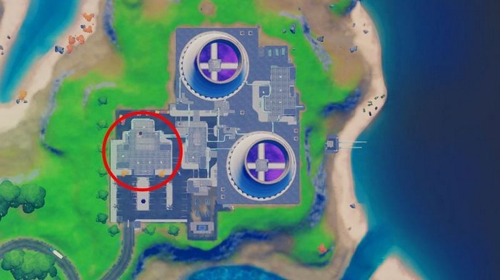 Emplacement du bassin violet de Steamy Stacks