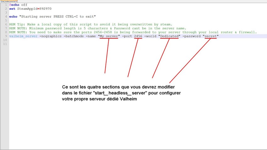 modifier le fichier start_headless_server.bat.