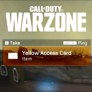 la carte d'accès jaunes dans Warzone