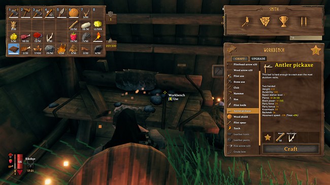 obtenir une pioche à Valheim