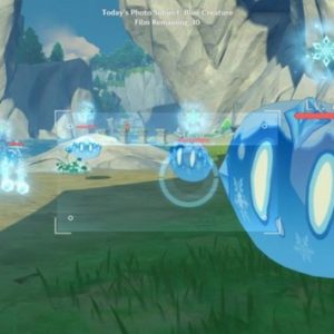 prendre en photo une créature bleue