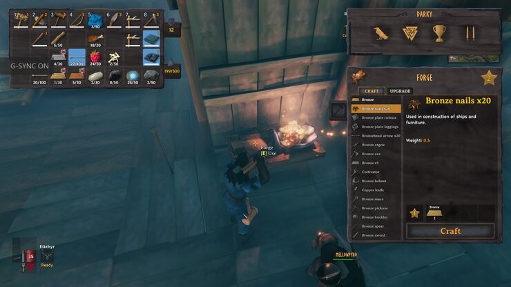 20 clous en bronze Valheim