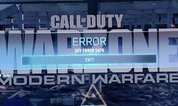 Dev error 5476 sur Call Of Duty