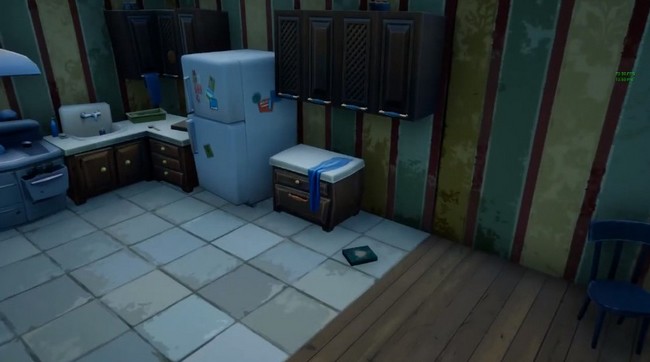 Emplacement du livre de recettes Fortnite de Pleasant Park