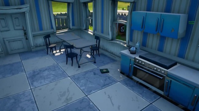 Emplacement du livre de recettes Fortnite de Pleasant Park