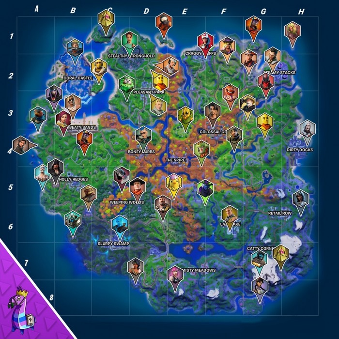 Tous les 46 emplacements des PNJ dans Fortnite Chapitre 2 Saison 6