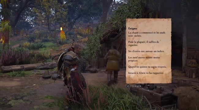 accomplir la quête Chasse aux œufs dans Assassin's Creed Valhalla