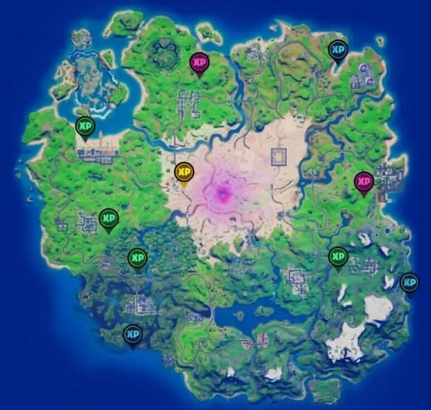 emplacements des pièces d'XP dans Fortnite en semaine 14