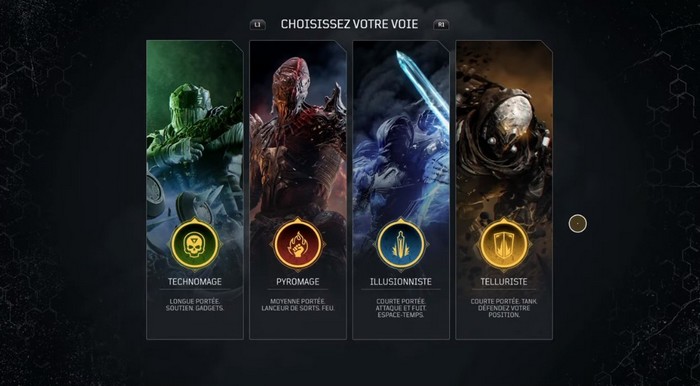 OUTRIDERS les CLASSES