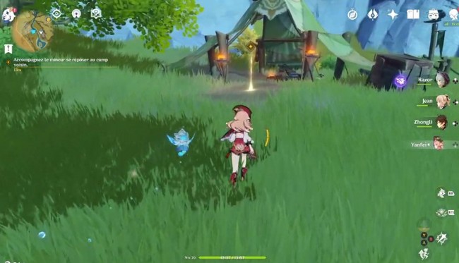 Accompagnez le mineur se reposer au camp voisin