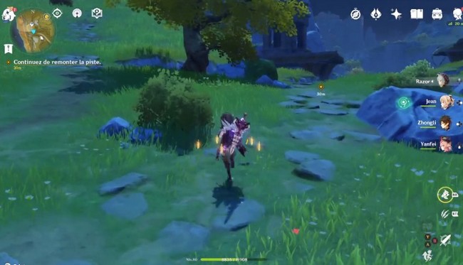 Continuez de remonter la piste