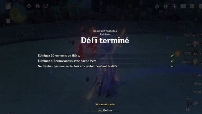 Début des hostilités