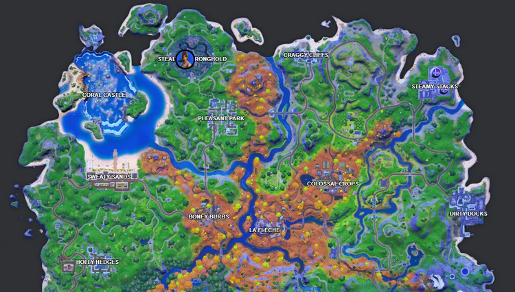 Emplacement Lara Craft dans Fortnite