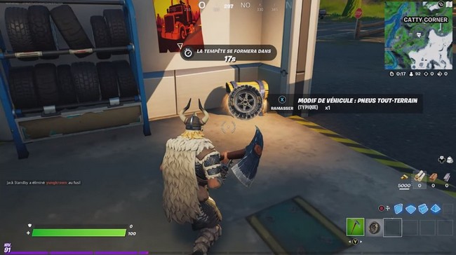 Emplacement des pneus tout-terrain