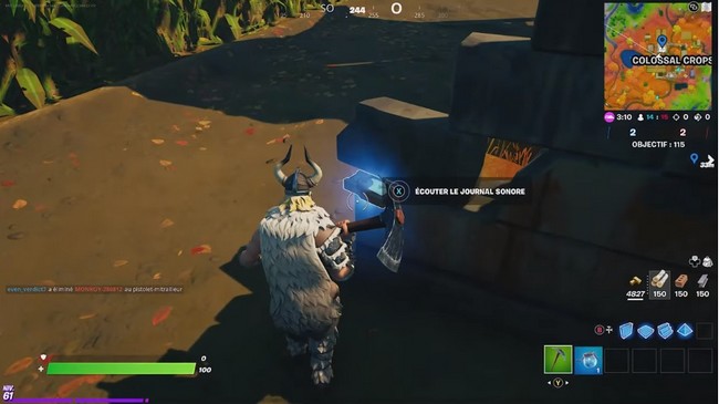 Emplacement du dernier journal de Raz dans Fortnite