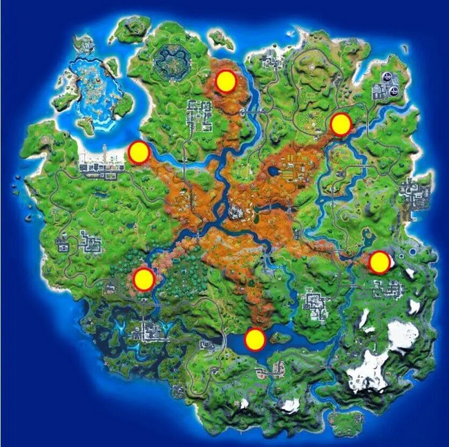 Emplacement des avant-postes dans Fortnite