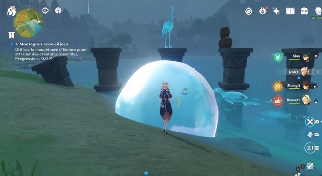 Montagnes ensoleillés - genshin impact