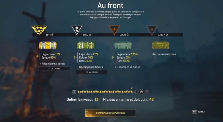 OUTRIDERS LES EXPEDITIONS