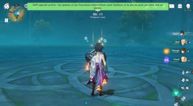 démarrer un combat contre le boss Rhodeia