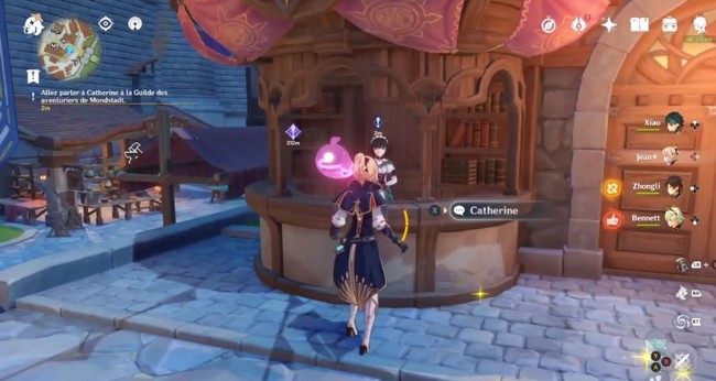 parlez à Catherine à Mondstadt.