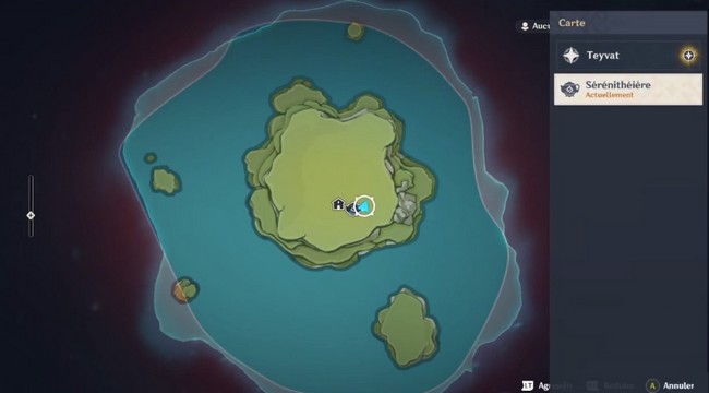 quitter la Sérénithéière dans Genshin Impact