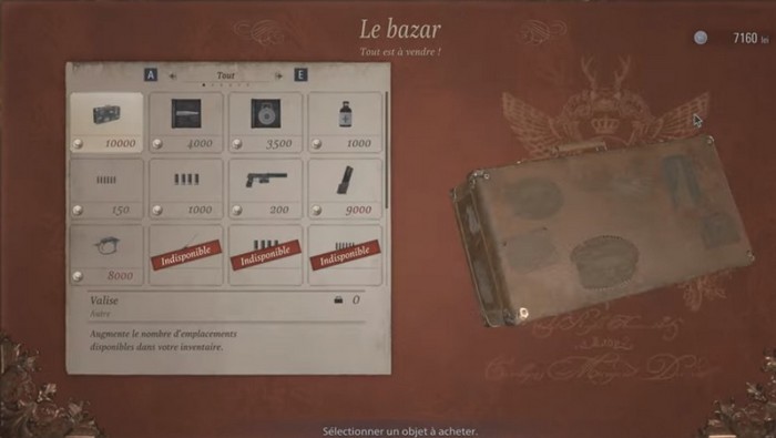 Comment augmenter le nombre d'emplacement dans l'inventaire à Resident Evil Village