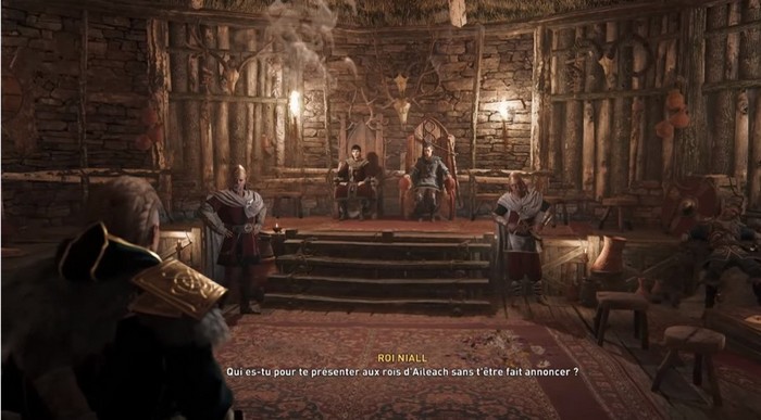 scène entre Barid, le roi Niall et le roi Domnall