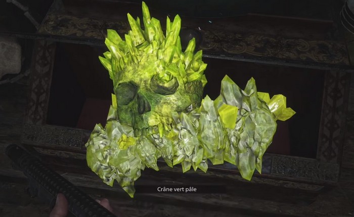 Crâne verte pâle