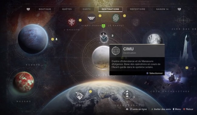 Destiny 2 Saison du Symbiote CIMU