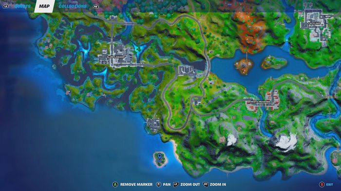 Emplacement d'Orelia dans Fortnite