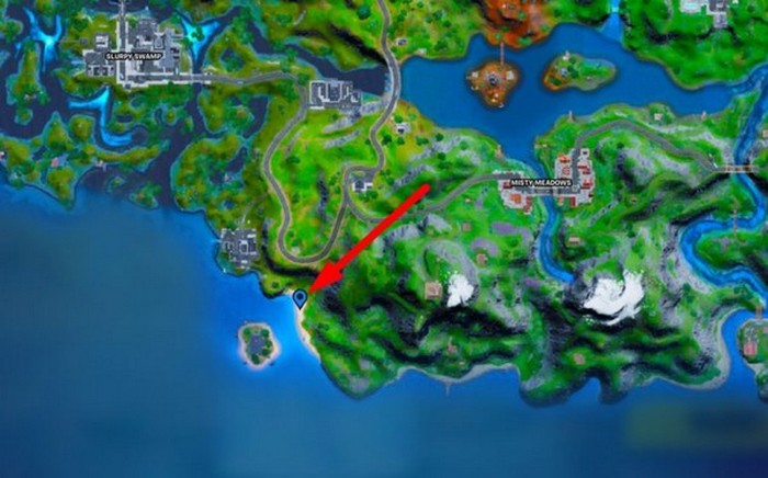 Emplacement des châteaux de sable à détruire dans Fortnite