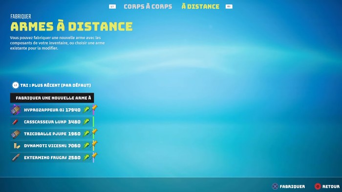 fabriquer des armes à distance