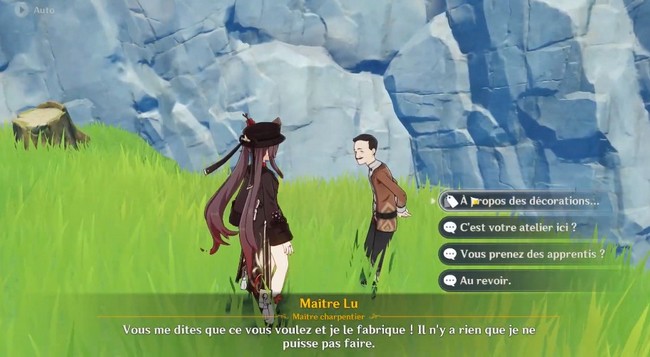 Marchand de Décorations de la Sérénithéière Maître Lu