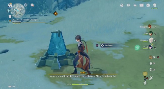 activer le monolithe des lignes énergétiques