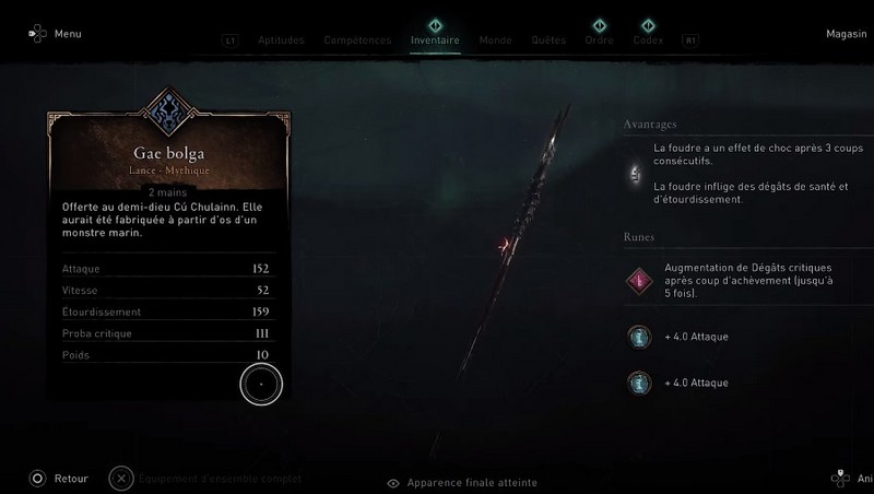 la lance gae bolg assassin's creed