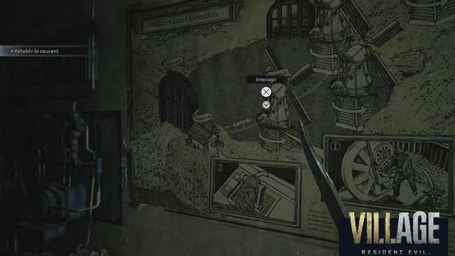 l’énigme des moulins du lac artificiel dans Resident Evil Village
