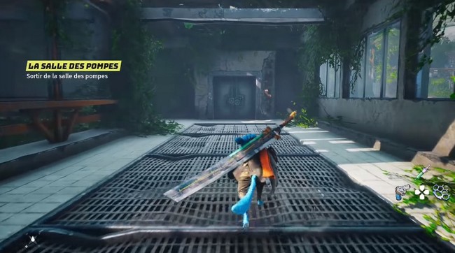 sortir de la salle des pompes