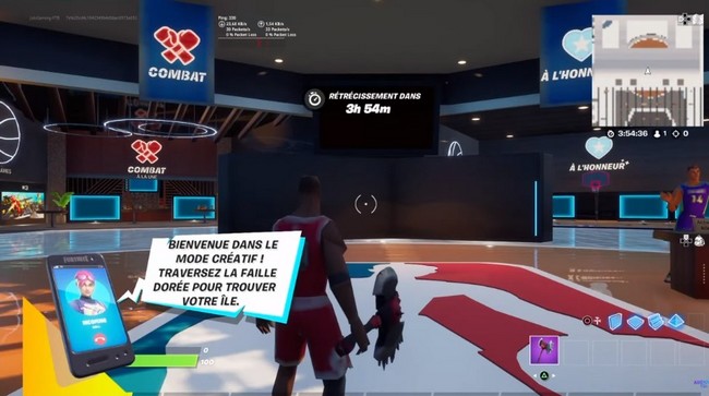 visiter l'accueil NBA dans le mode Créatif de Fortnite